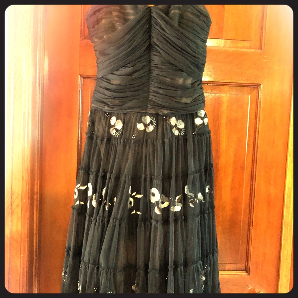 BCBG black organza dress